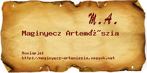 Maginyecz Artemíszia névjegykártya